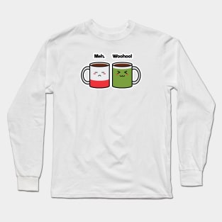 Coffee Friends | Charging | Battery | Cute Kawaii | White Long Sleeve T-Shirt